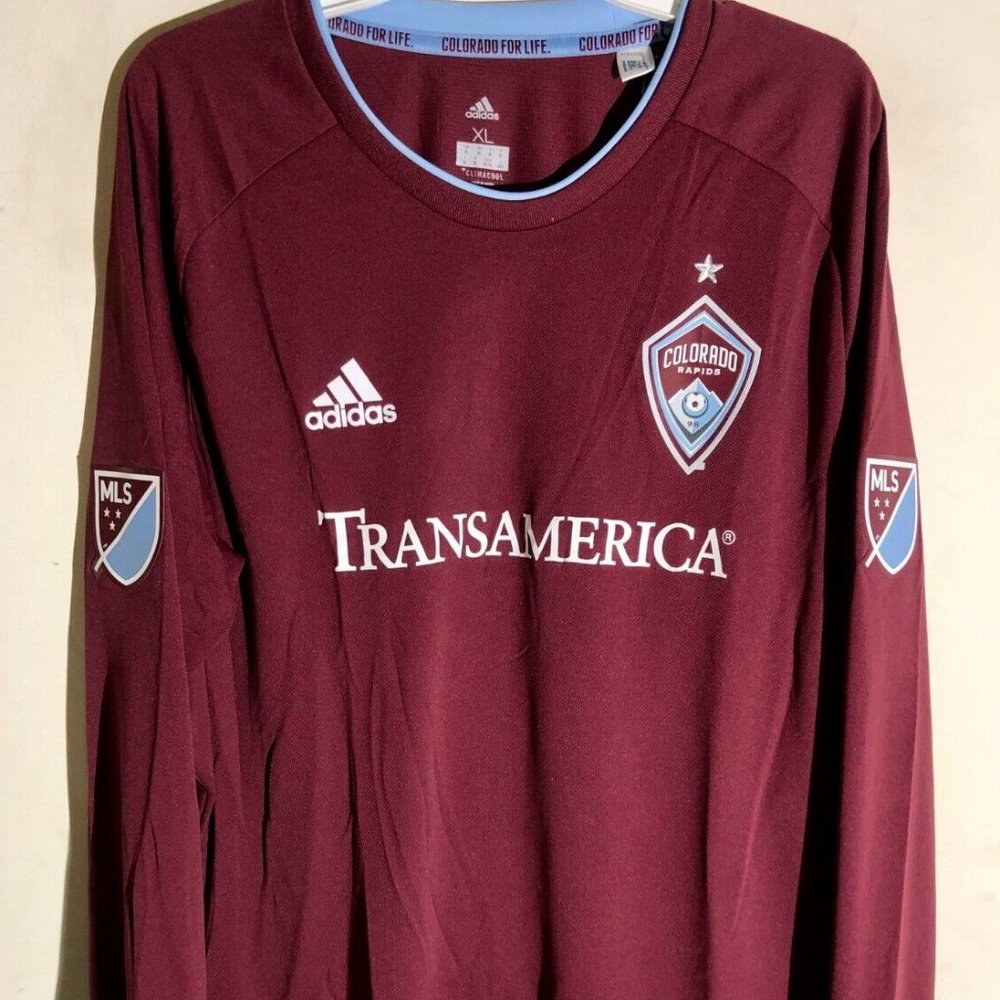 ADIDAS MLS COLORADO RAPIDS On Field Men's JERSEY Sz S,M,XL,2XL  New With Tags
